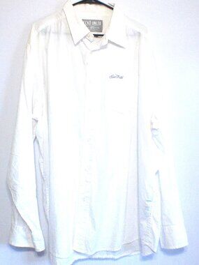 Ecko Unltd Button Down Shirt Men’s 3XL White Cotton Long Sleeve Embroidered Logo